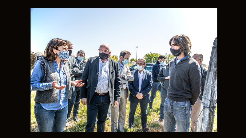 Carole Delga dans les vignes frappées par le gel (Sarragachies et Arblade-le-Haut)  