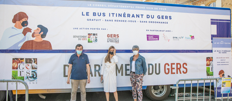 Le bus test du département est venu à Aignan  