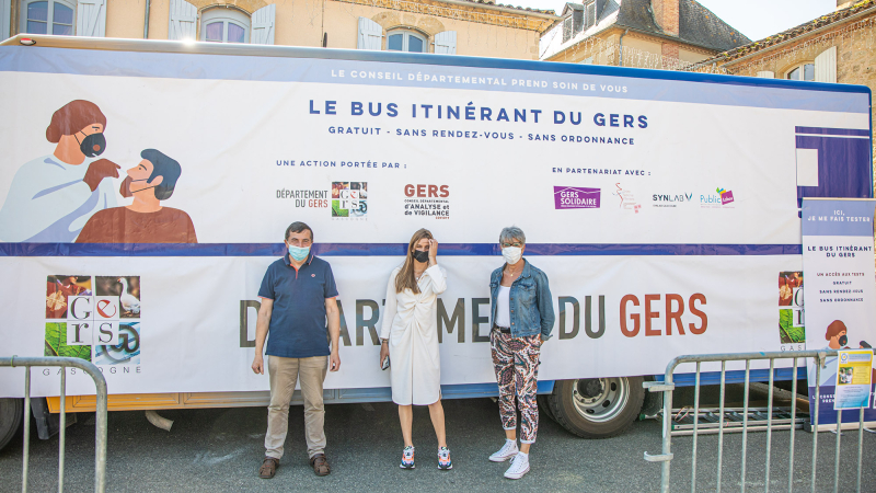 Le bus test du département est venu à Aignan  