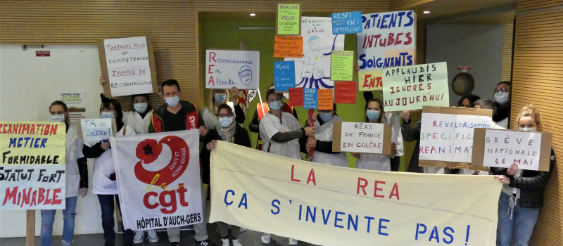 Hôpital d’Auch, 11 mai 2021 : grève des personnels de réanimation  !