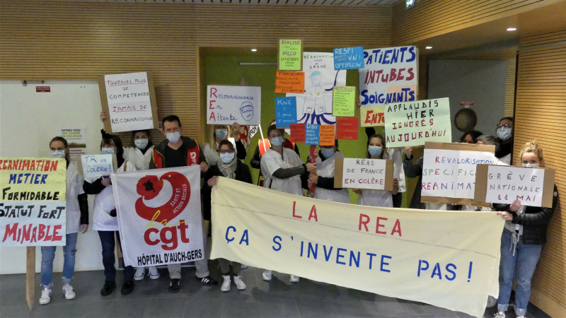 Hôpital d’Auch, 11 mai 2021 : grève des personnels de réanimation  !