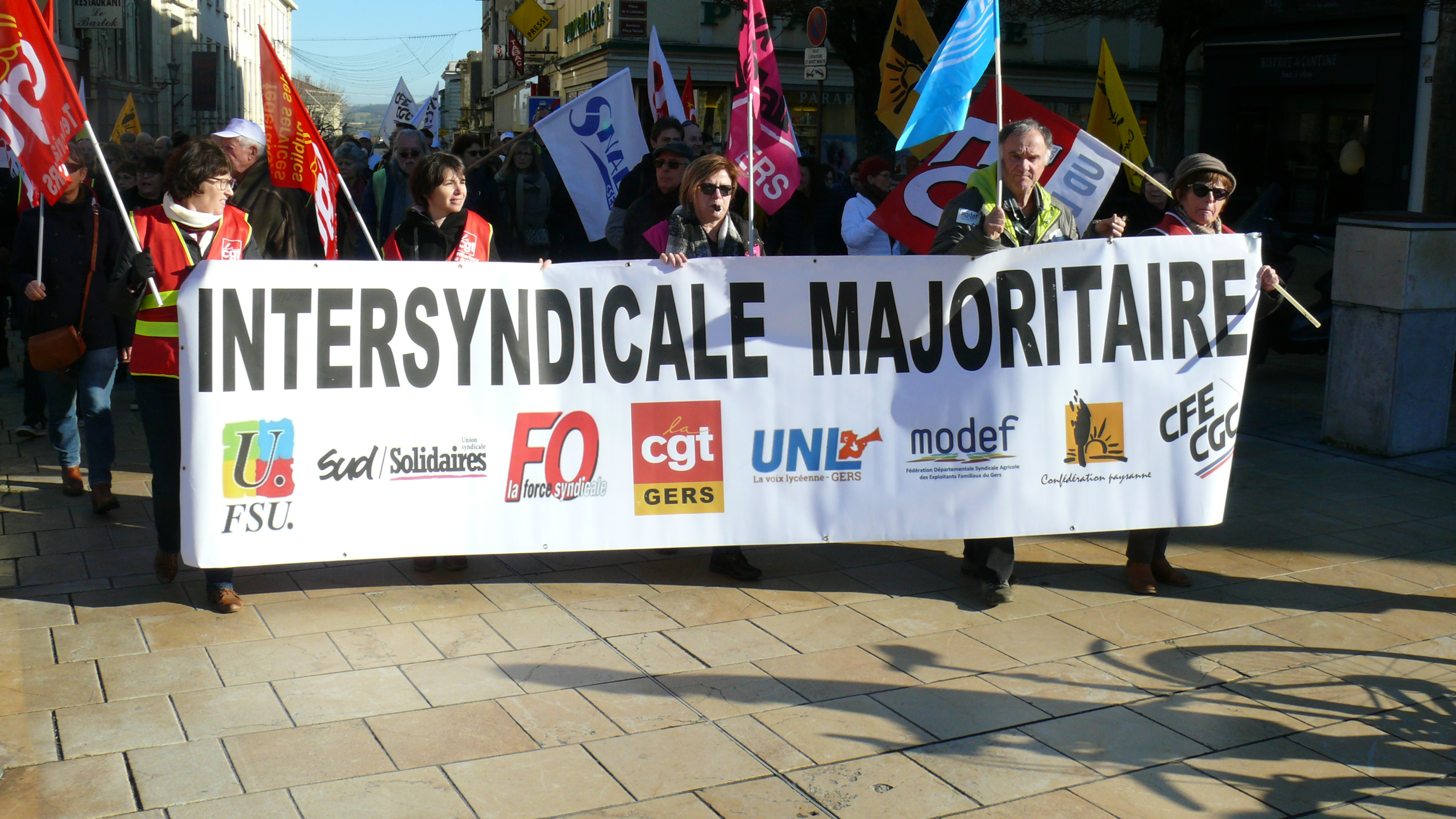 Une manifestation en bon ordre en janvier 2020 dans les rues de la ville - Photo JBW