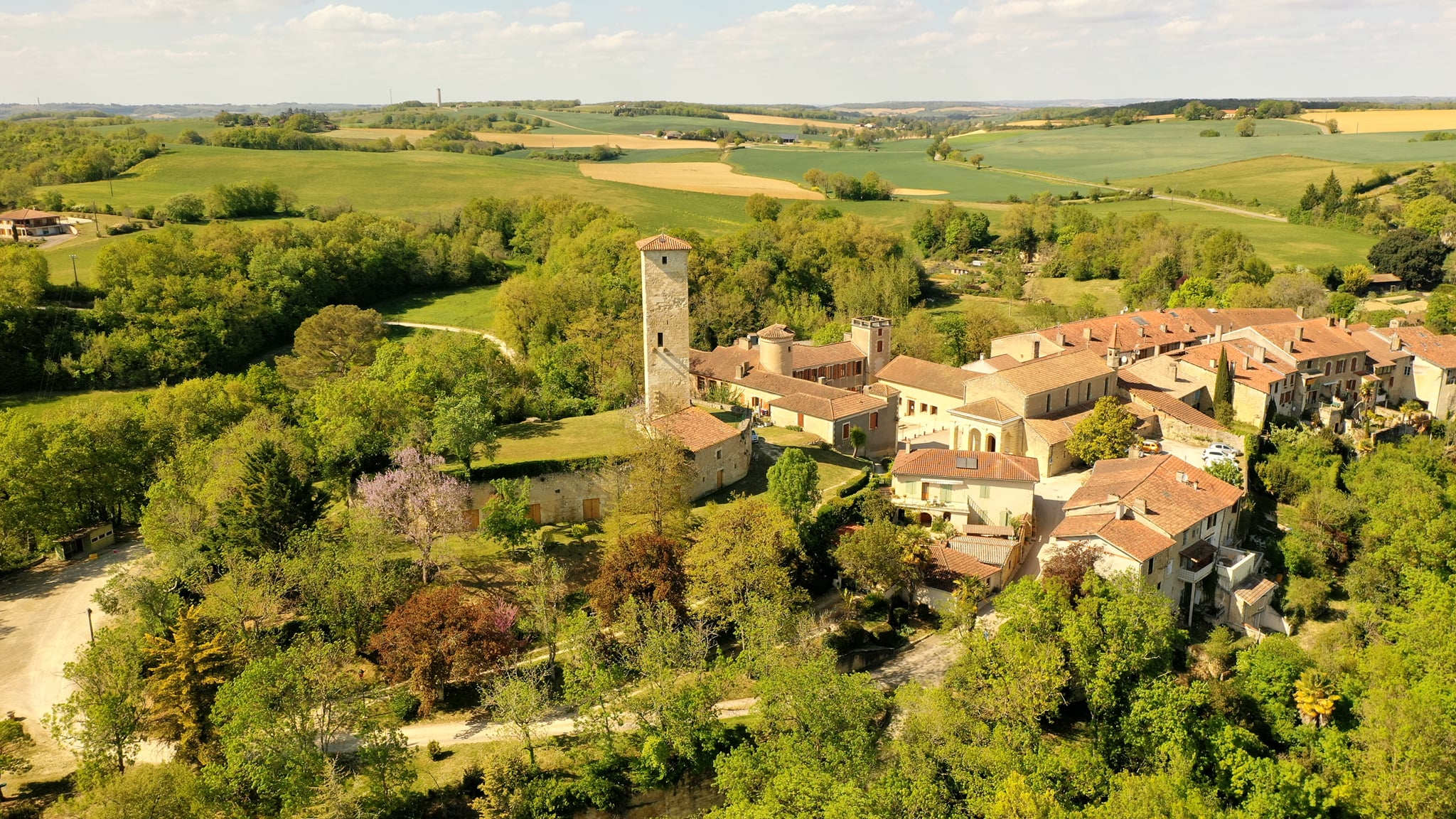 Biran, une vue du drone de Laurent Lainé - Avril 2021