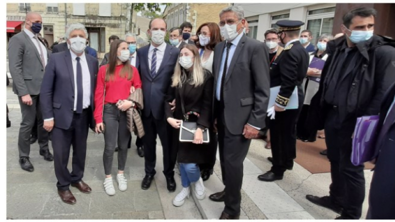 Séquence émotion à Vic-Fezensac pour le Premier ministre Jean Castex vendredi 14 mai