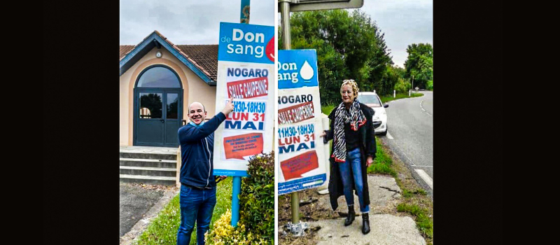 Don du sang à Caupenne-d’Armagnac le 31 mai  