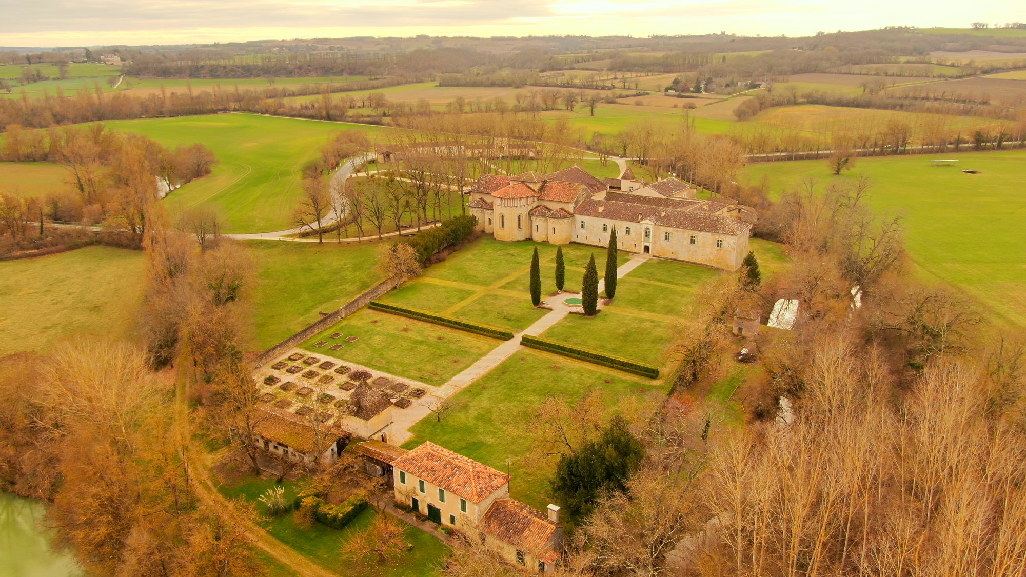 Flaran, vue du ciel - © Laurent Lainé