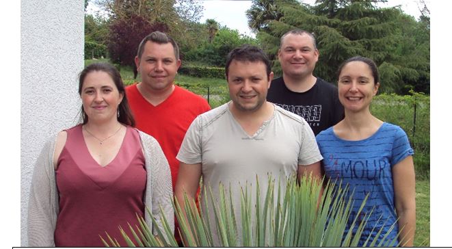 Le bureau constitué de gauche à droite :  Abeilhe Vanessa (trésorière) – Bianchi Grégory (vice-président) – Daussat Benoit (secrétaire) – Brazzalotto Christophe (président) et Merckx Sophie (secrétaire adjointe).