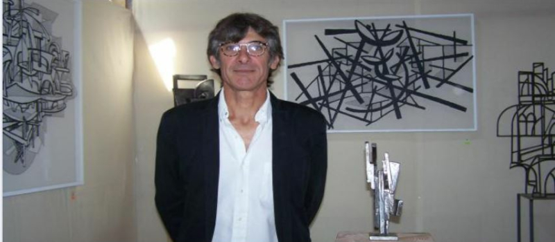 l'artiste-plasticien Jean-Patrick Magnoac et le bleu