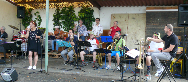 Jazz Pavie Combo et l'ensemble orchestral en répétition publique
