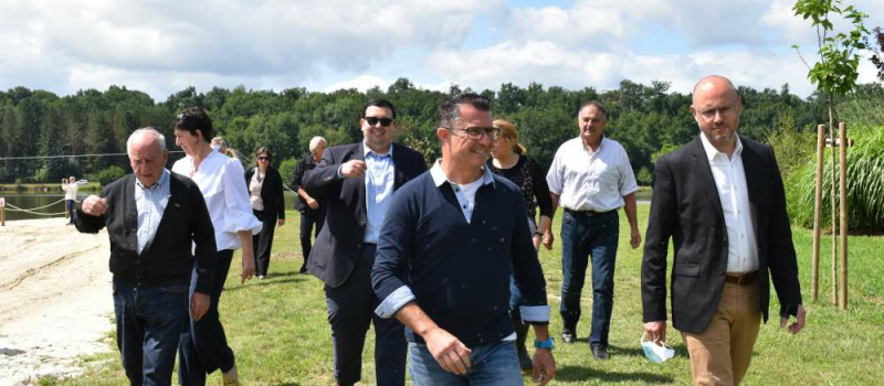 Les élus ont inauguré le parc de loisirs