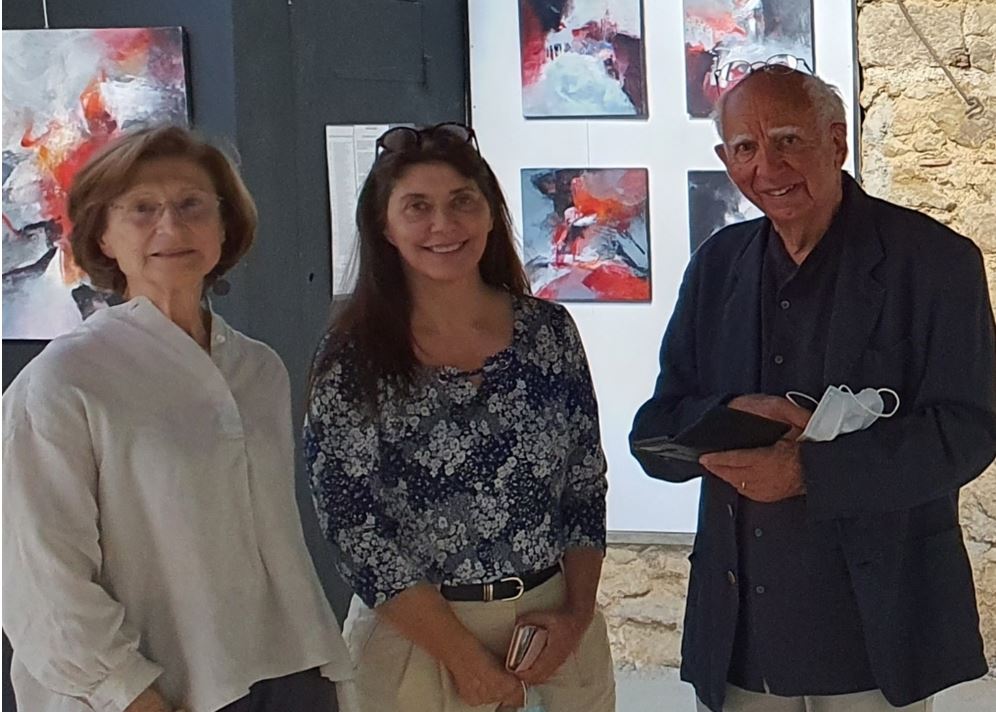 Fabienne Lucchesi entourée d'Anne Pourny et de son mari Jean-Louis Pourny
