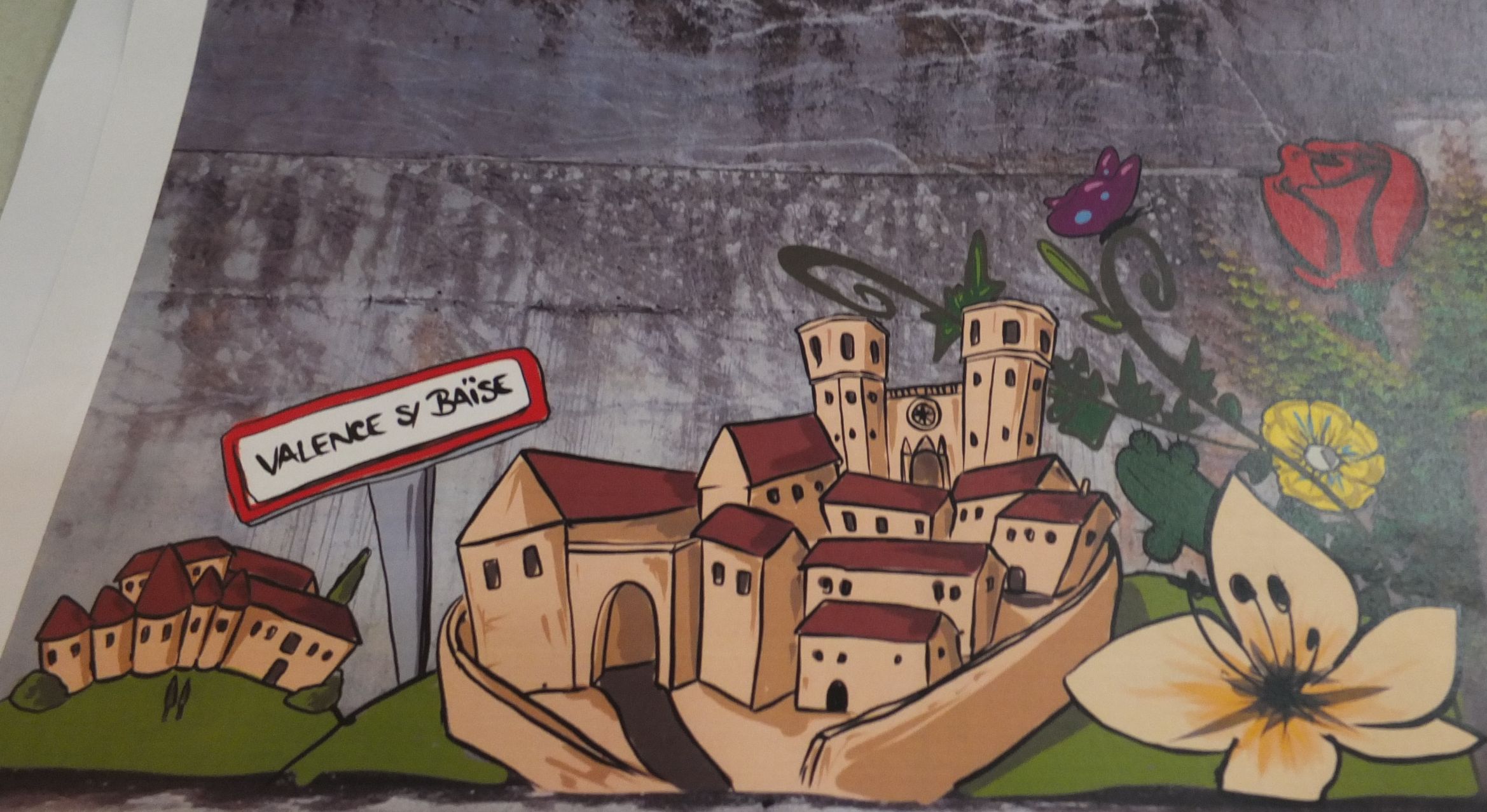 Une fresque réalisée par les chantiers jeunes 
