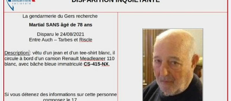 Disparition inquiétante fin de recherche
