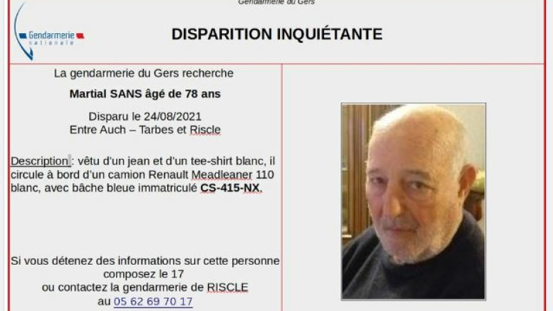 Disparition inquiétante fin de recherche