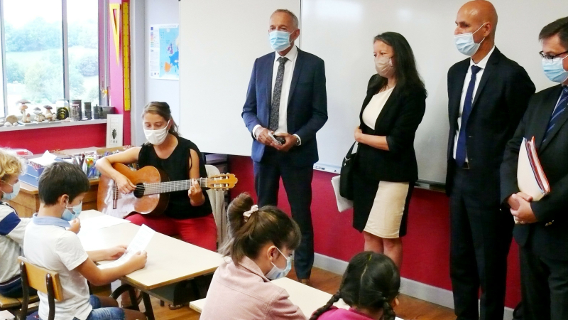 Rentrée scolaire, le Dasen a rendu visite à l'école Guynemer
