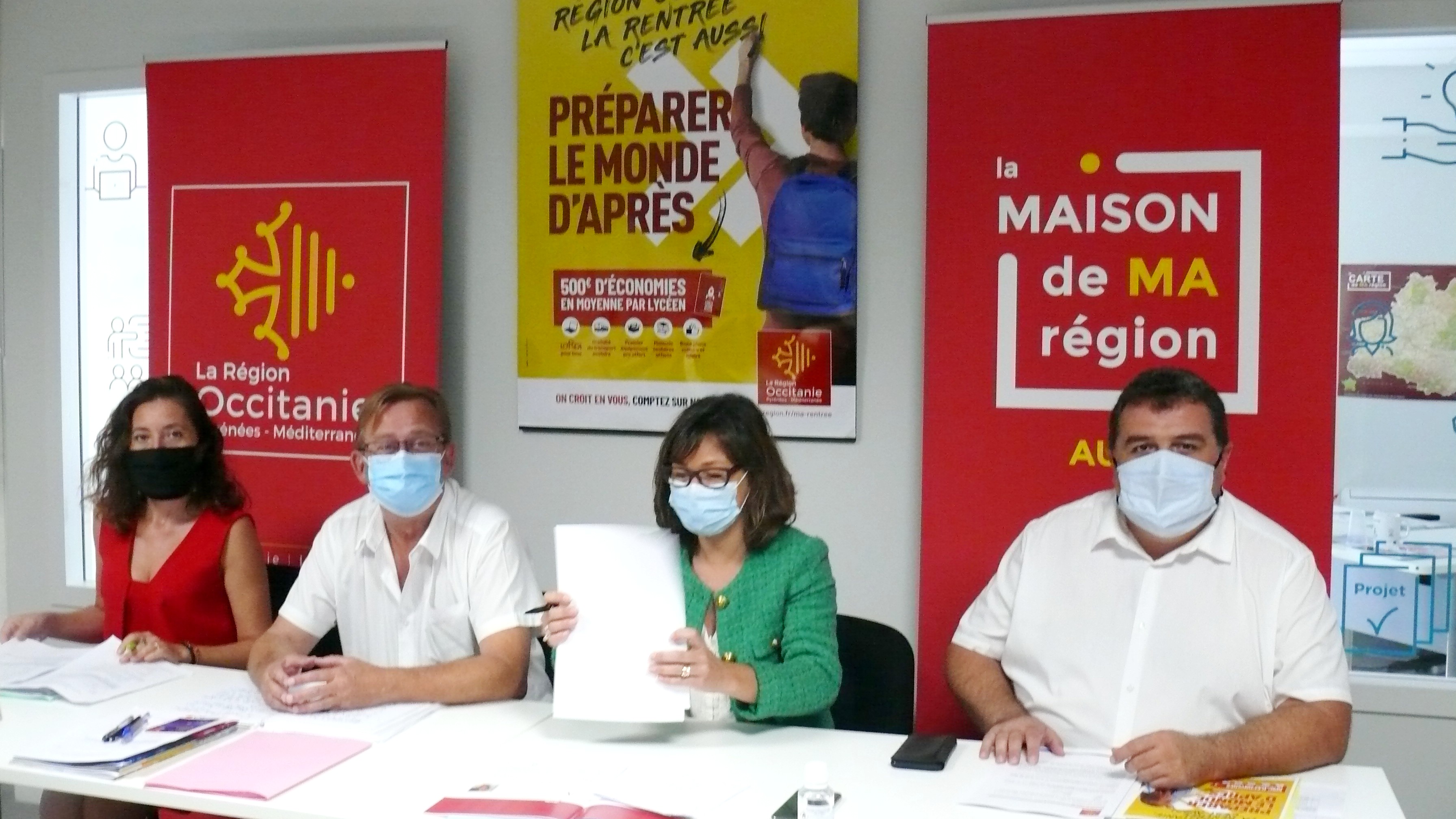 Séverine Carchon, Eric Cadoré, Muriel Abadie et David Taupiac ont présenté la rentrée 2021 en Occitanie.