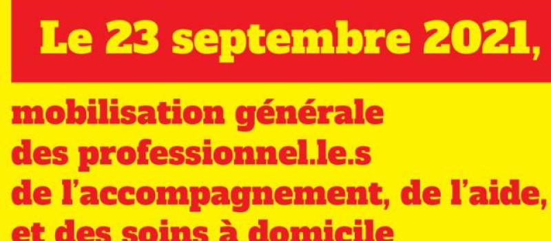 23 septembre journée nationale d'action dans le secteur de l'aide à la personne.