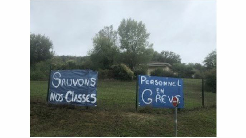 Les enseignants du lycée agricole d'Auch Beaulieu-Lavcant en grève