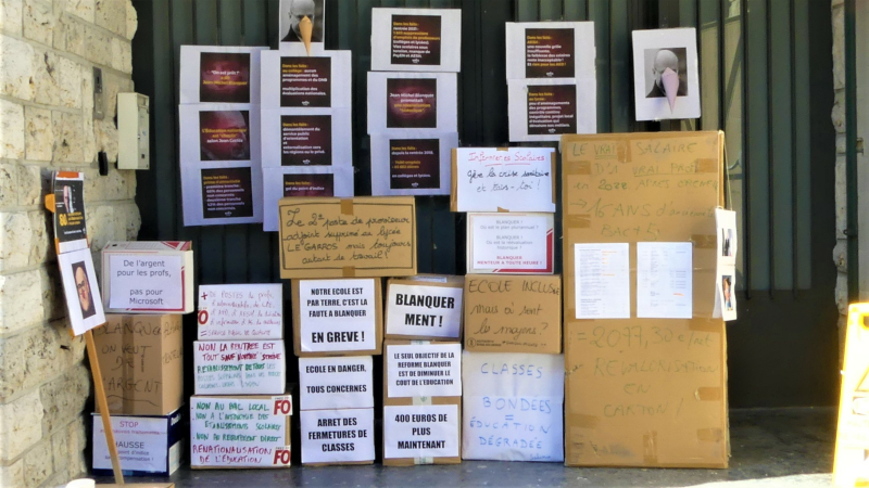 Notre école est par terre c'est la faute à Blanquer