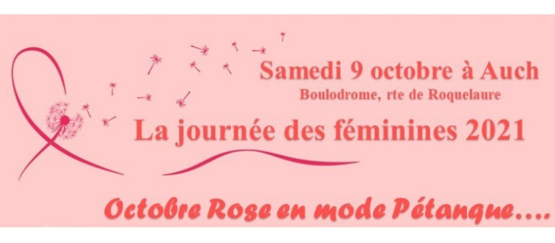 Octobre rose en mode pétanque pour la  journée des féminines 2021
