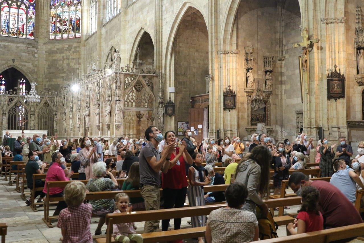 Un public enthousiaste et connaisseur lors de la Vespérale avec Thierry Escaich, le 27 juillet - Photo Marc Le Saux