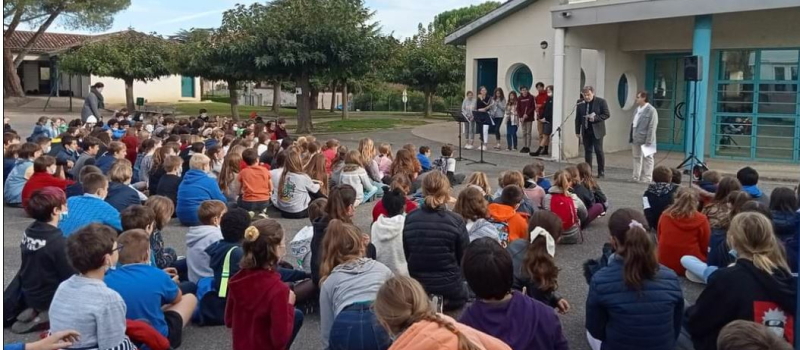 Samuel Paty: hommage au collège Aretha Franklin.