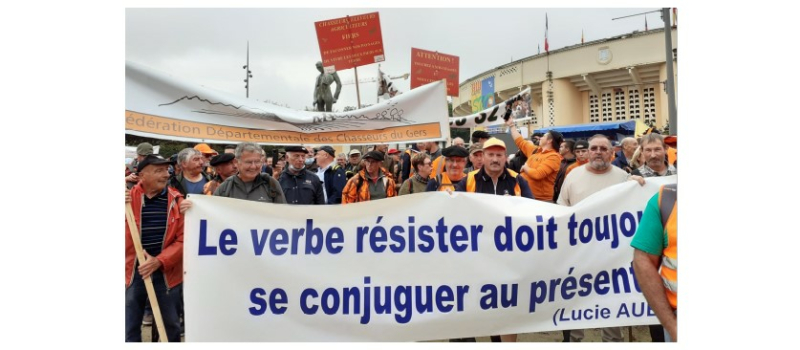 La manifestation des chasseurs sur DFM 930 mercredi