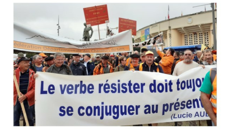 La manifestation des chasseurs sur DFM 930 mercredi