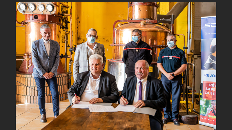 Convention SDIS-BNIA à Nogaro: l'armagnac en priorité anti-incendie