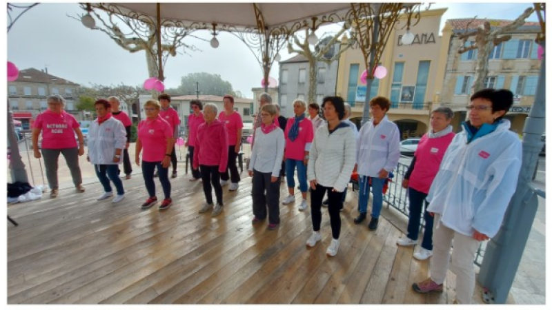 Octobre rose : belle matinée autour du kiosque