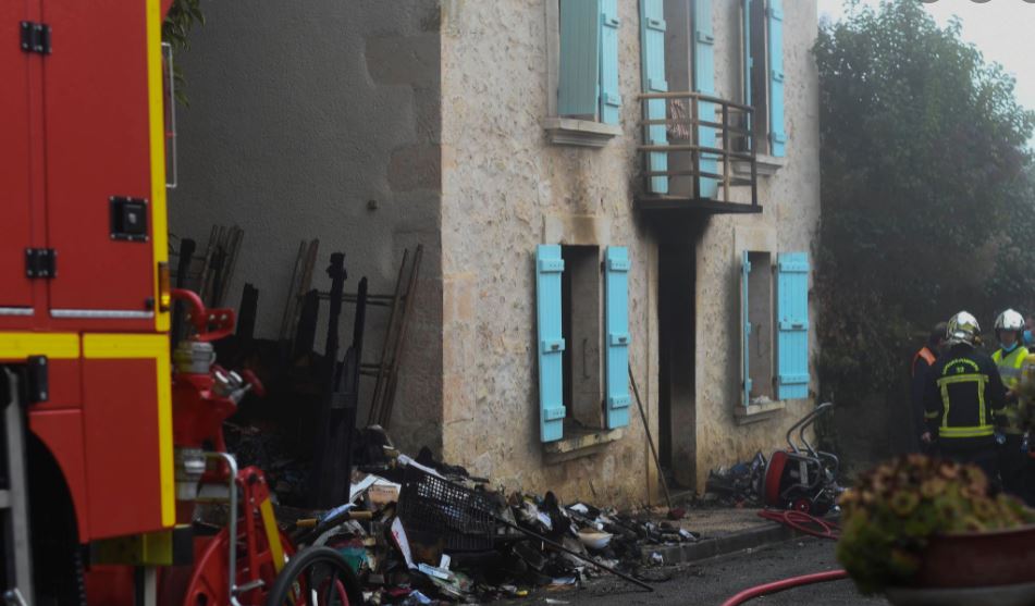 Incendie à Puységur. Photo : SDIS 32, Y. Davant.