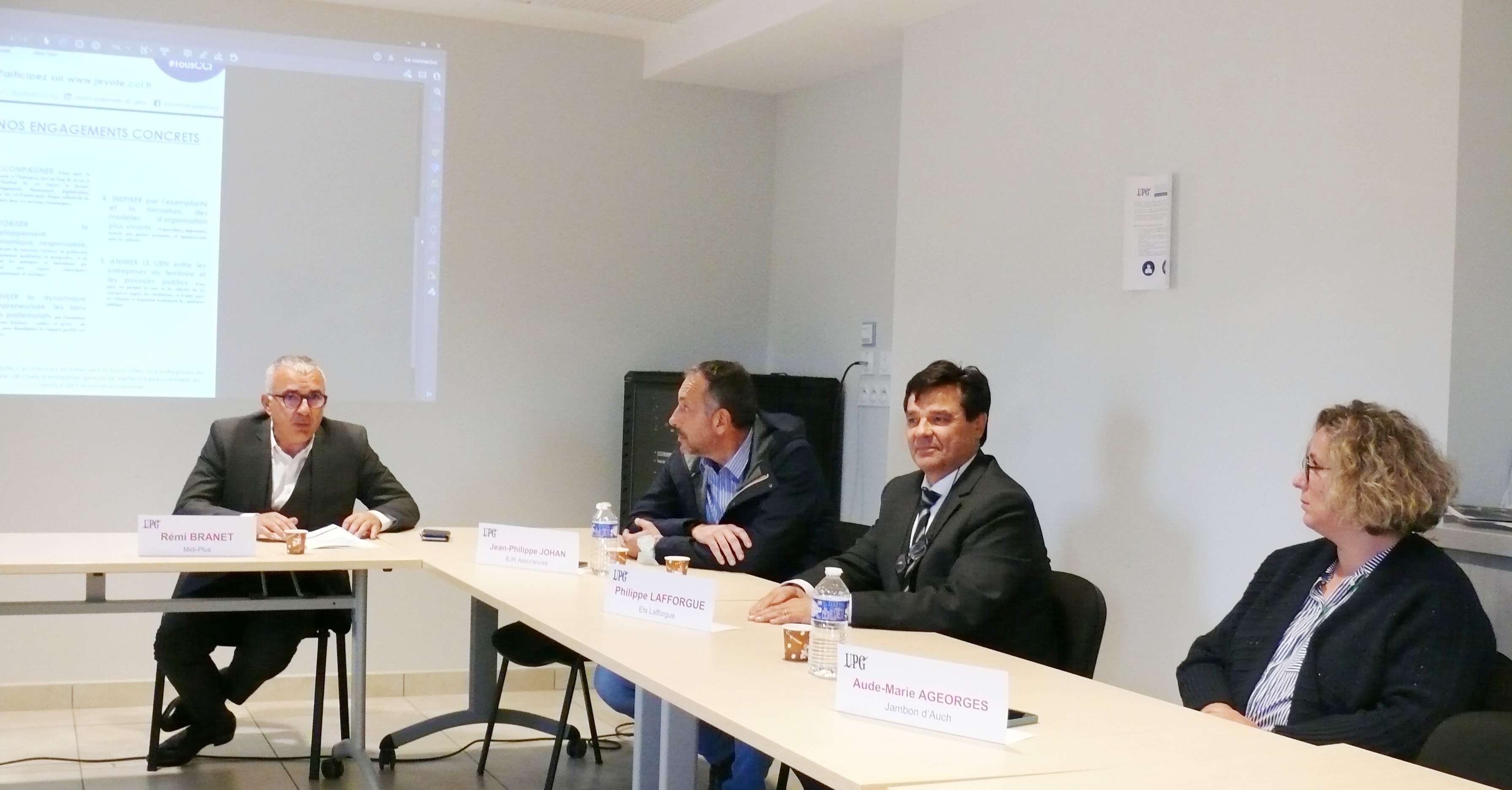 Ont participé à la conférence de presse : Rémi Branet, Jean-Philippe Johan, Philippe Lafforgue, Aude-Marie Ageorges, et Jérôme Delord (absent sur la photo).