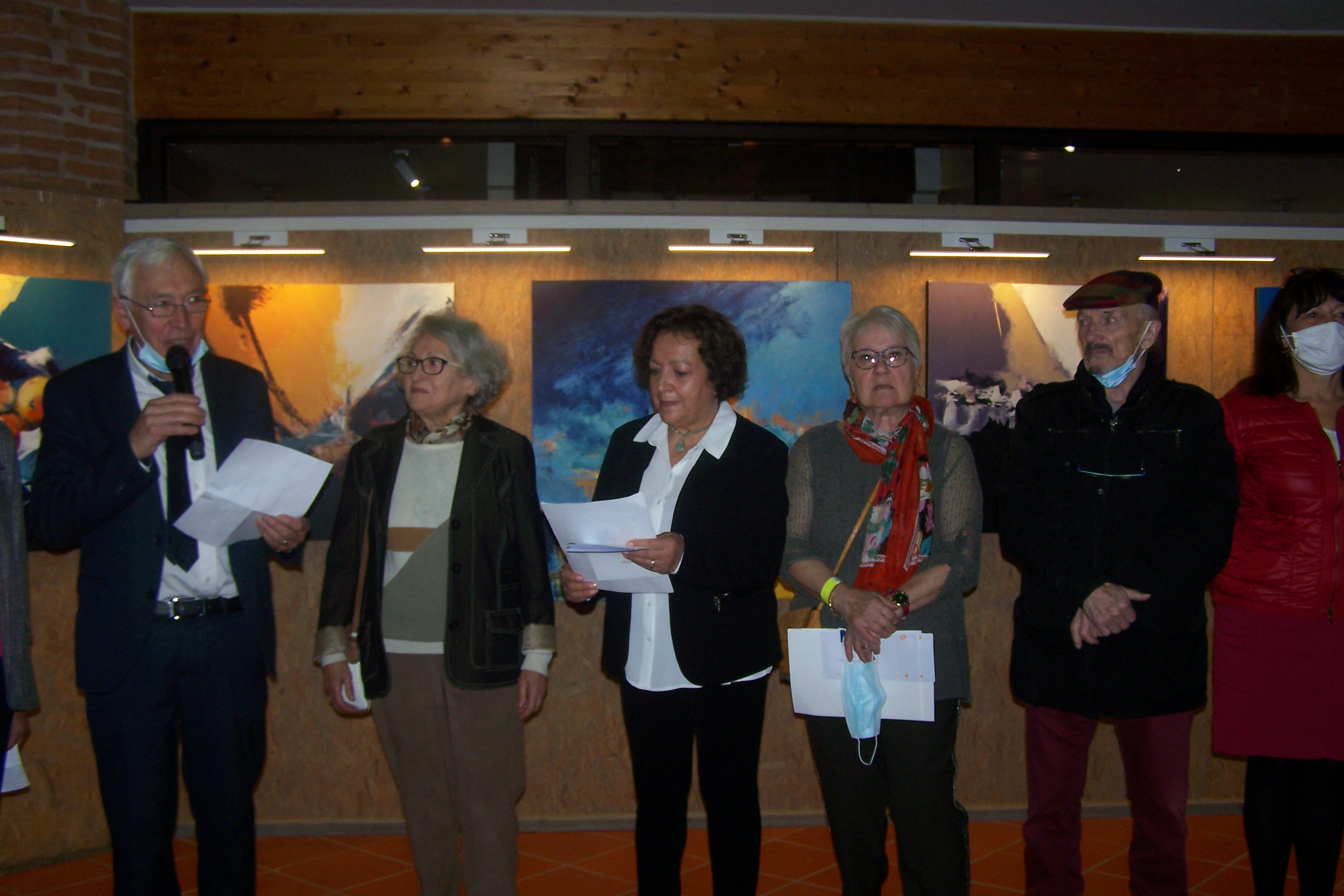 De gauche à droite : Francis Idrac, Françoise Maestripieri, Marie Di Palma, Andrée Capdeville, Michel Bouillié