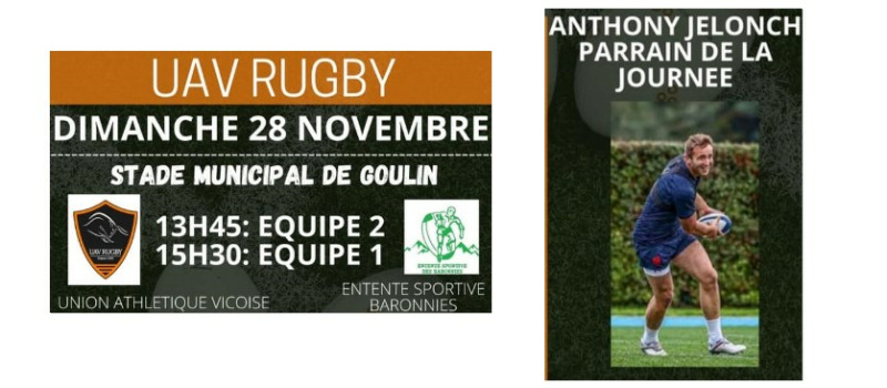 Anthony Jelonch parrain de la journée du 28 novembre à Vic-Fezensac