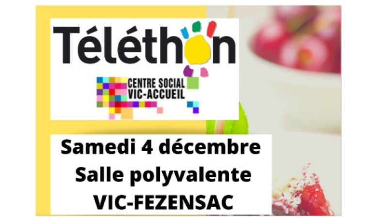 Vic Accueil participe au Téléthon samedi lors de sa journée de fin d'année !