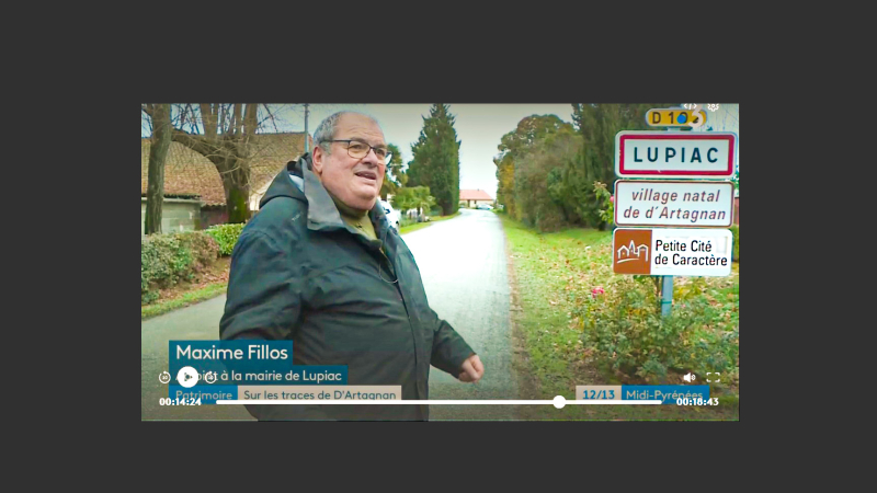 Visite de FR3 à Lupiac, «Petite ville de caractère»