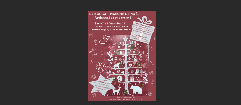 Demain samedi 18 décembre, marché de Noël au Houga