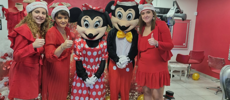 Mickey et Minnie chez Mimi pour Noël !