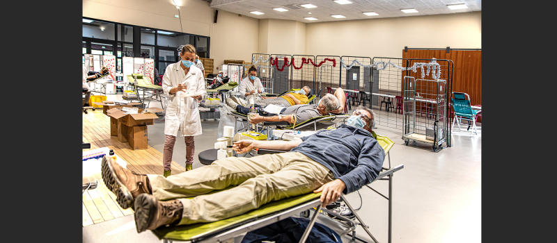 Don du sang et école du lavage de mains à Nogaro