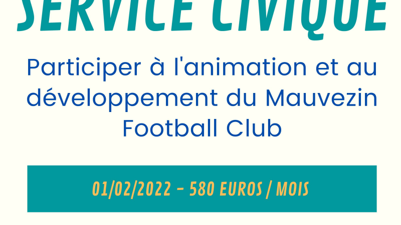 Le Mauvezin Football club recherche un service civique
