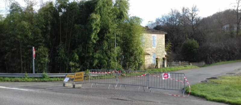 Fermeture de la route du lac pour cause de travaux