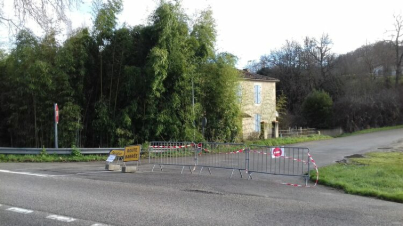 Fermeture de la route du lac pour cause de travaux