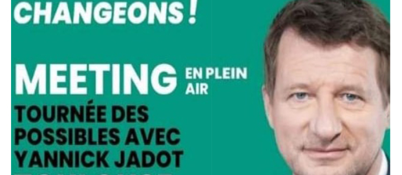 Yannick Jadot à Toulouse le 16 mars : «Changer la France pour vivre mieux»