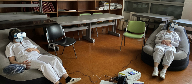 Un moment de bien-être pour le personnel hospitalier