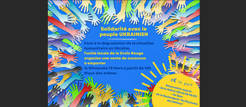 La Croix-Rouge vend du couscous au Houga pour l'Ukraine