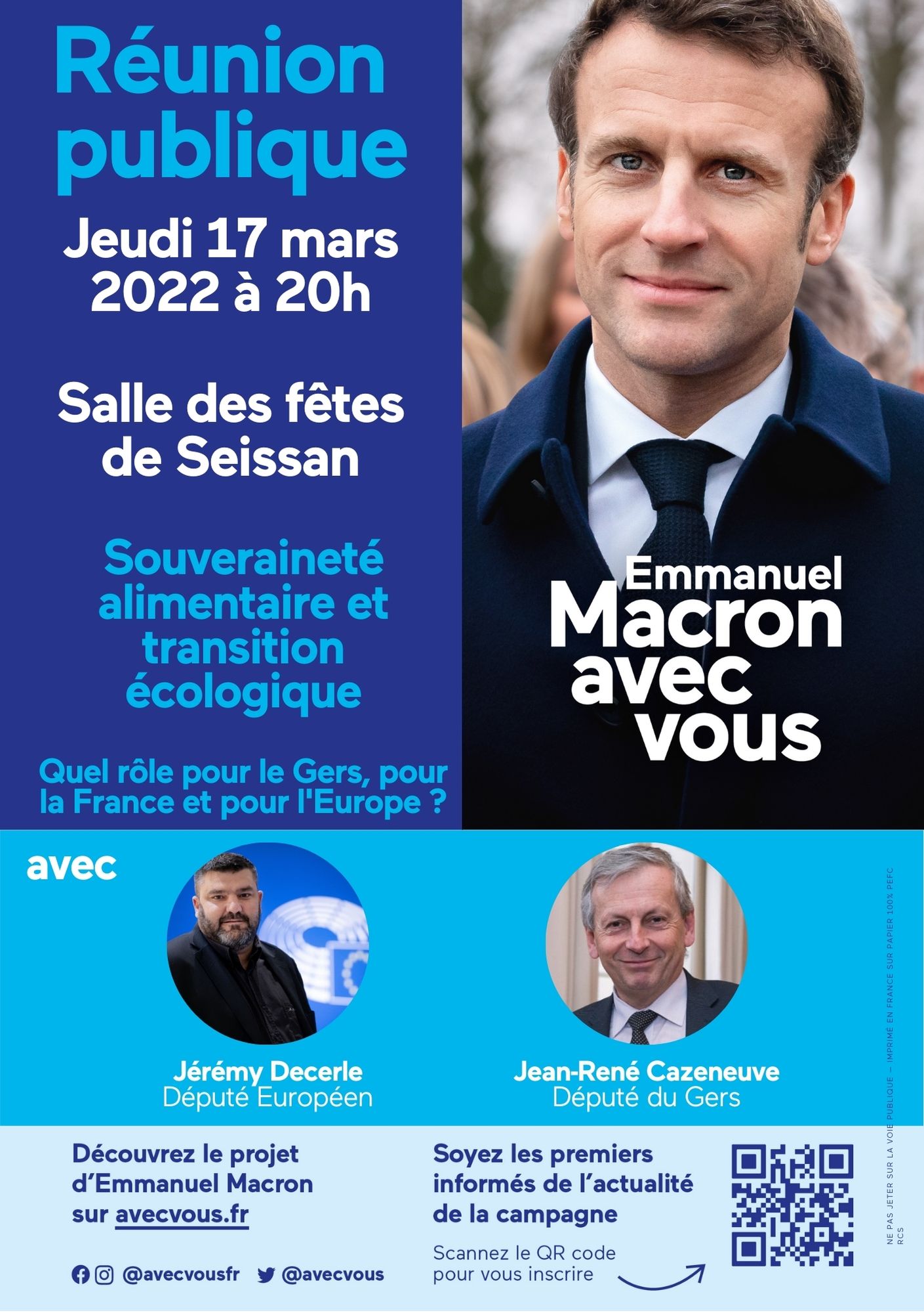 En présence de Jeremy Decerle, député européen et du député Jean-René Cazeneuve