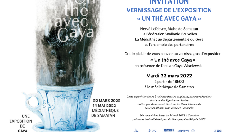 Exposition à la médiathèque de Samatan " Un thé avec Gaya "
