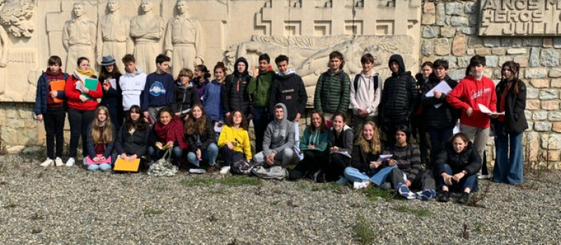 Une leçon d’histoire pour les collégiens de Marciac.