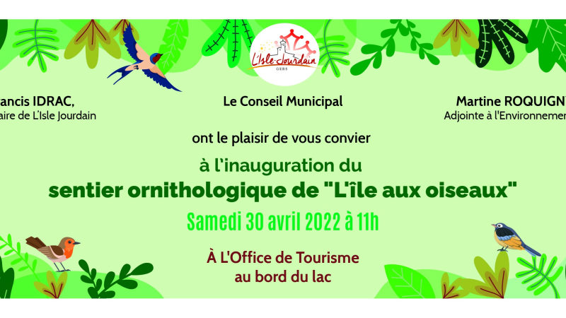Un sentier ornithologique sera inauguré demain autour du petit Lac.