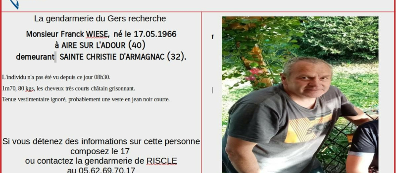 Disparition inquiétante, la gendarmerie lance un avis de recherche